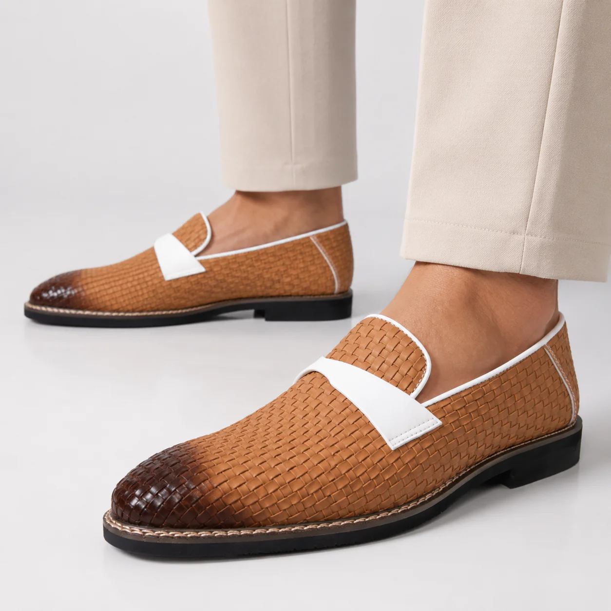 Adriatic Basketweave Contrast Loafers - Image 4