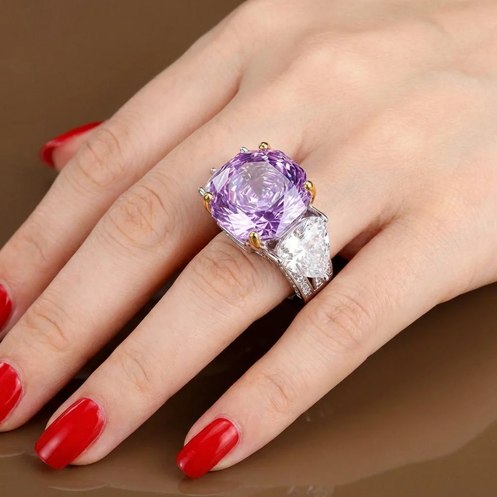 Aegean Cushion-Cut Trilogy Ring - Image 4