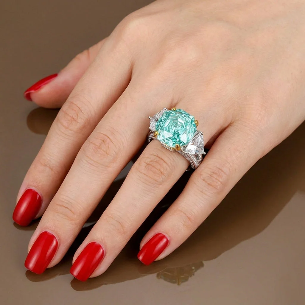 Aegean Cushion-Cut Trilogy Ring - Image 5