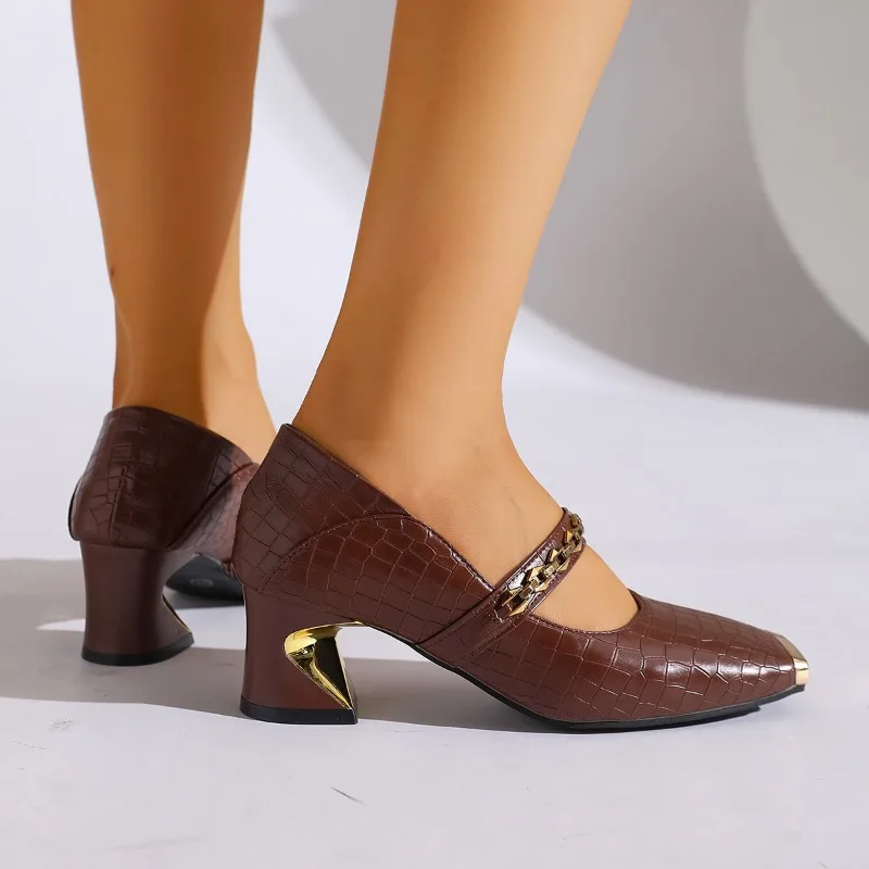 Mary Jane Architectural Block Heel - Image 10