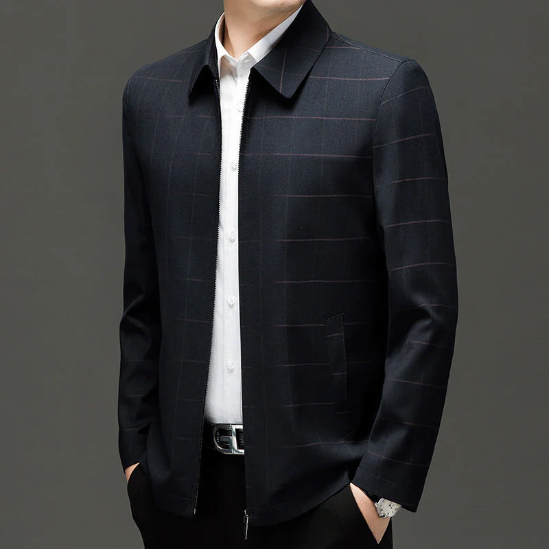Architectural Check Collar Jacket - Image 2