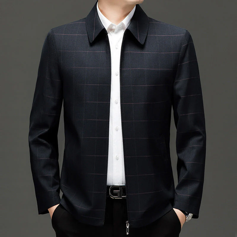 Architectural Check Collar Jacket - Image 3