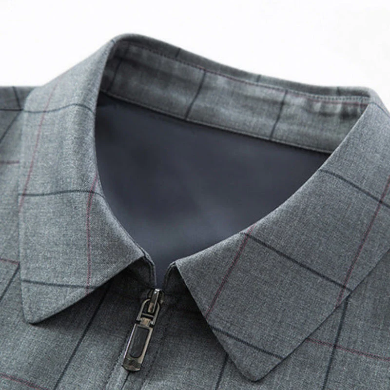 Architectural Check Collar Jacket - Image 8