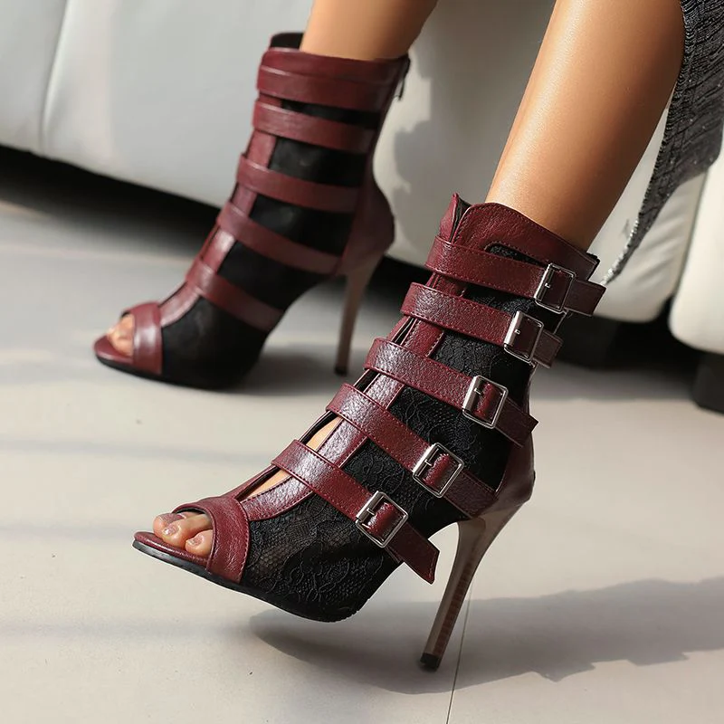 Aria Multi-Buckle Evening Boots - Image 11
