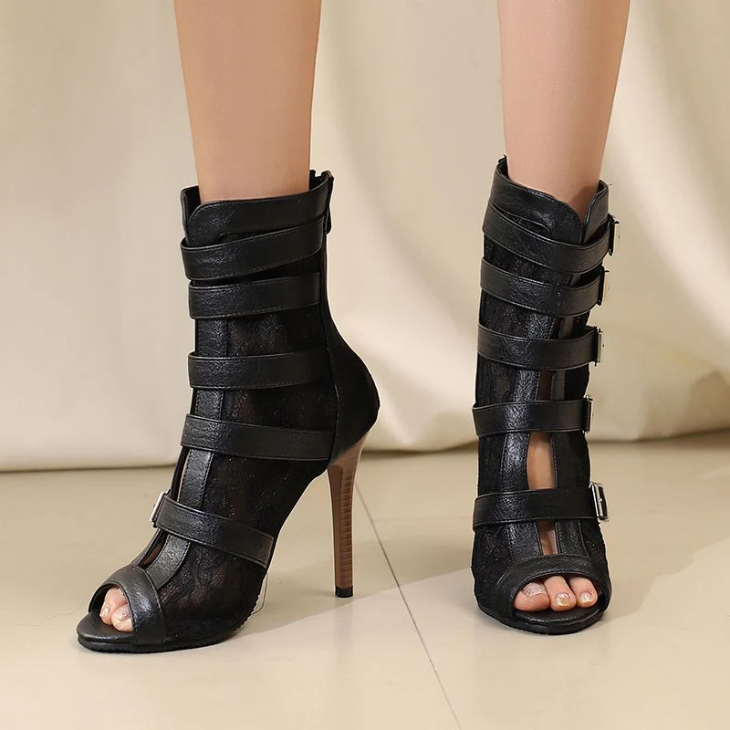 Aria Multi-Buckle Evening Boots - Image 12