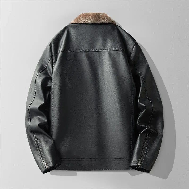 Aviator Leather Jacket - Image 4