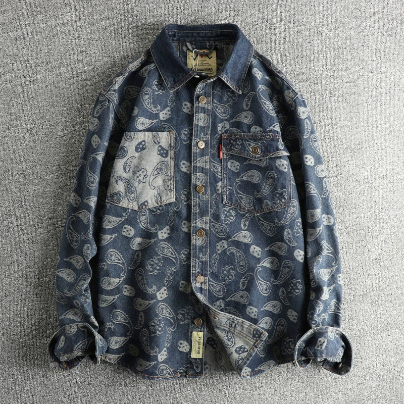 Bandana Bloc Denim Shirt - Image 2