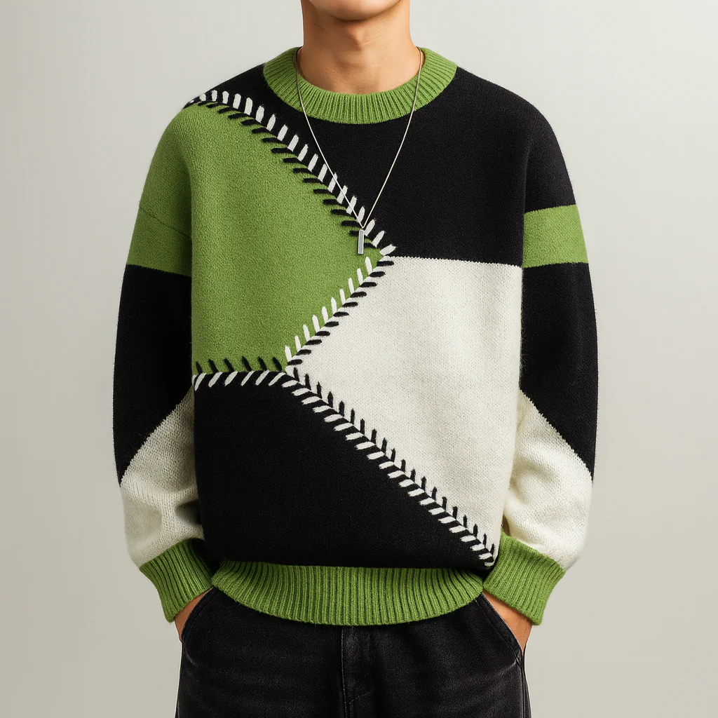 Bergen Geometric Colorblock Sweater - Image 5