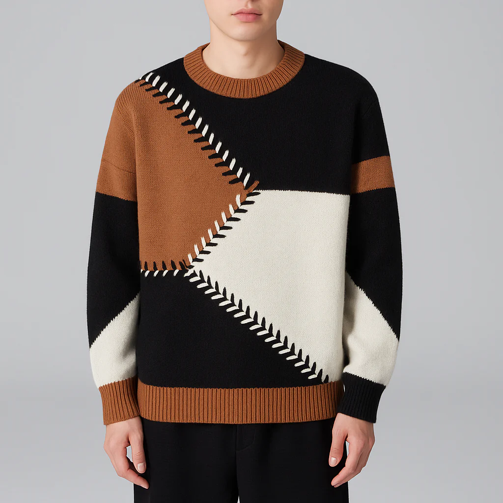 Bergen Geometric Colorblock Sweater - Image 8