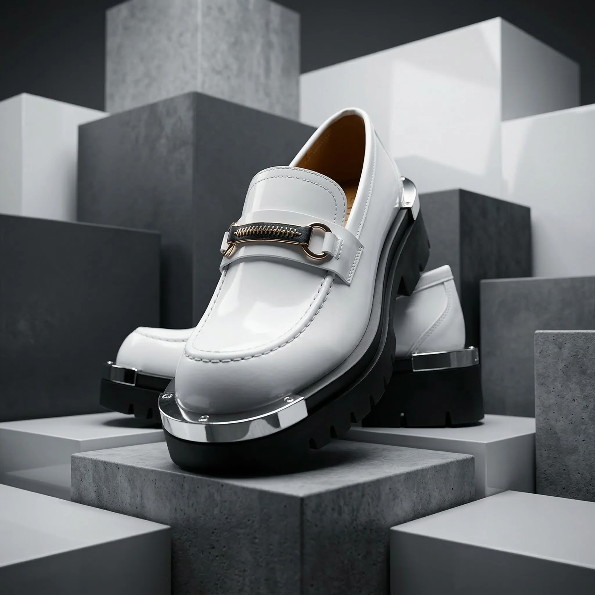 Blanc Monolith Platform Loafer - Image 3