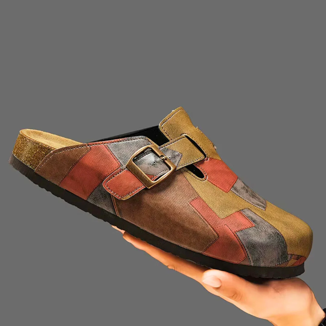Bohème Leather Mosaic Slide