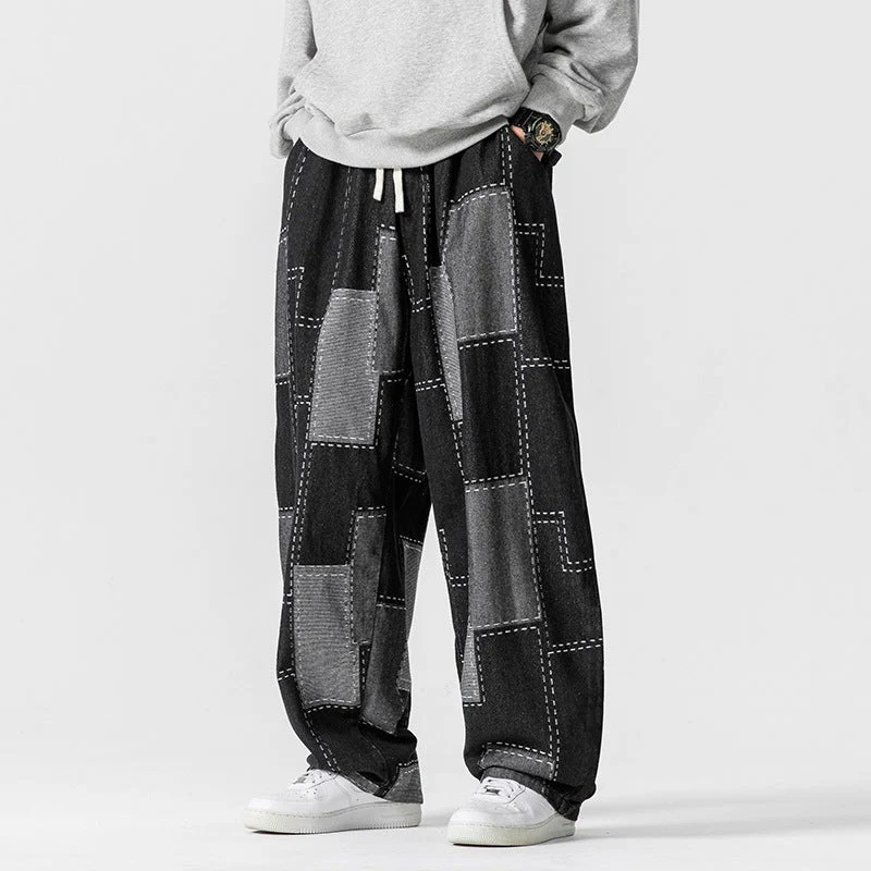 Caldecott Tonal Patchwork Slouch Denim