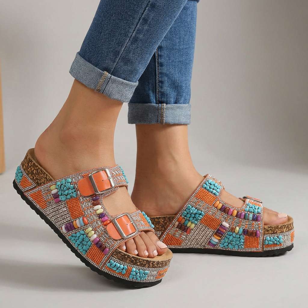 Camilla Beaded Mosaic Sandal - Image 3