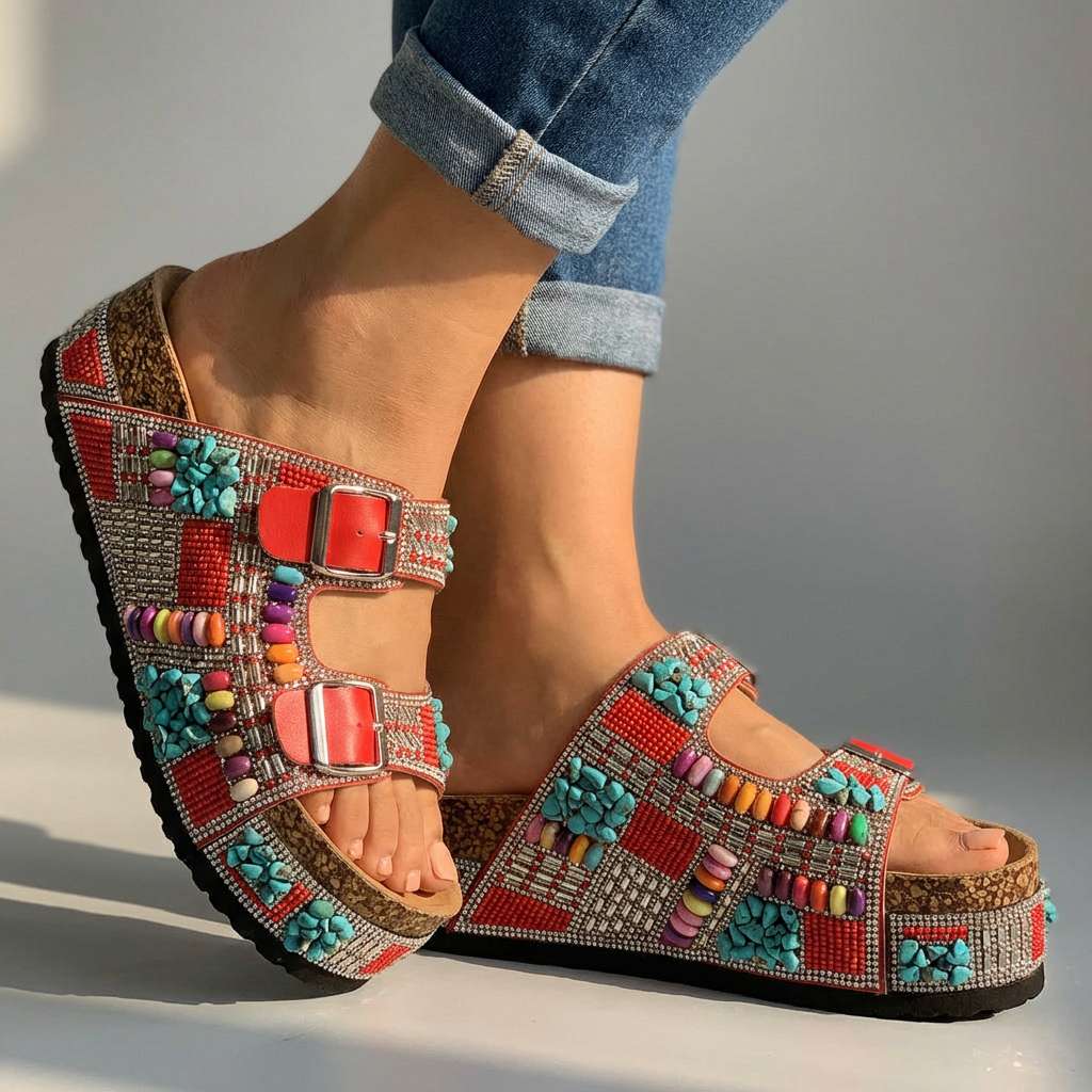 Camilla Beaded Mosaic Sandal - Image 5