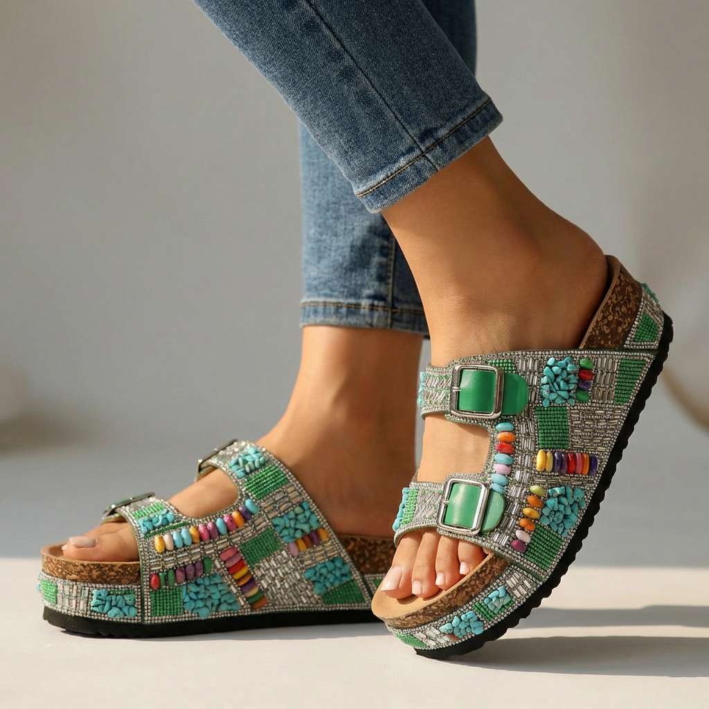 Camilla Beaded Mosaic Sandal - Image 6