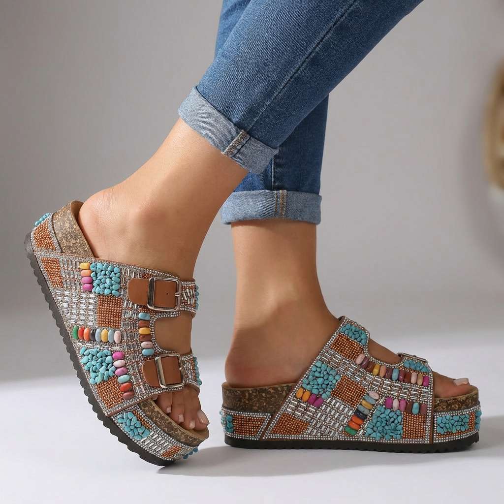 Camilla Beaded Mosaic Sandal - Image 7