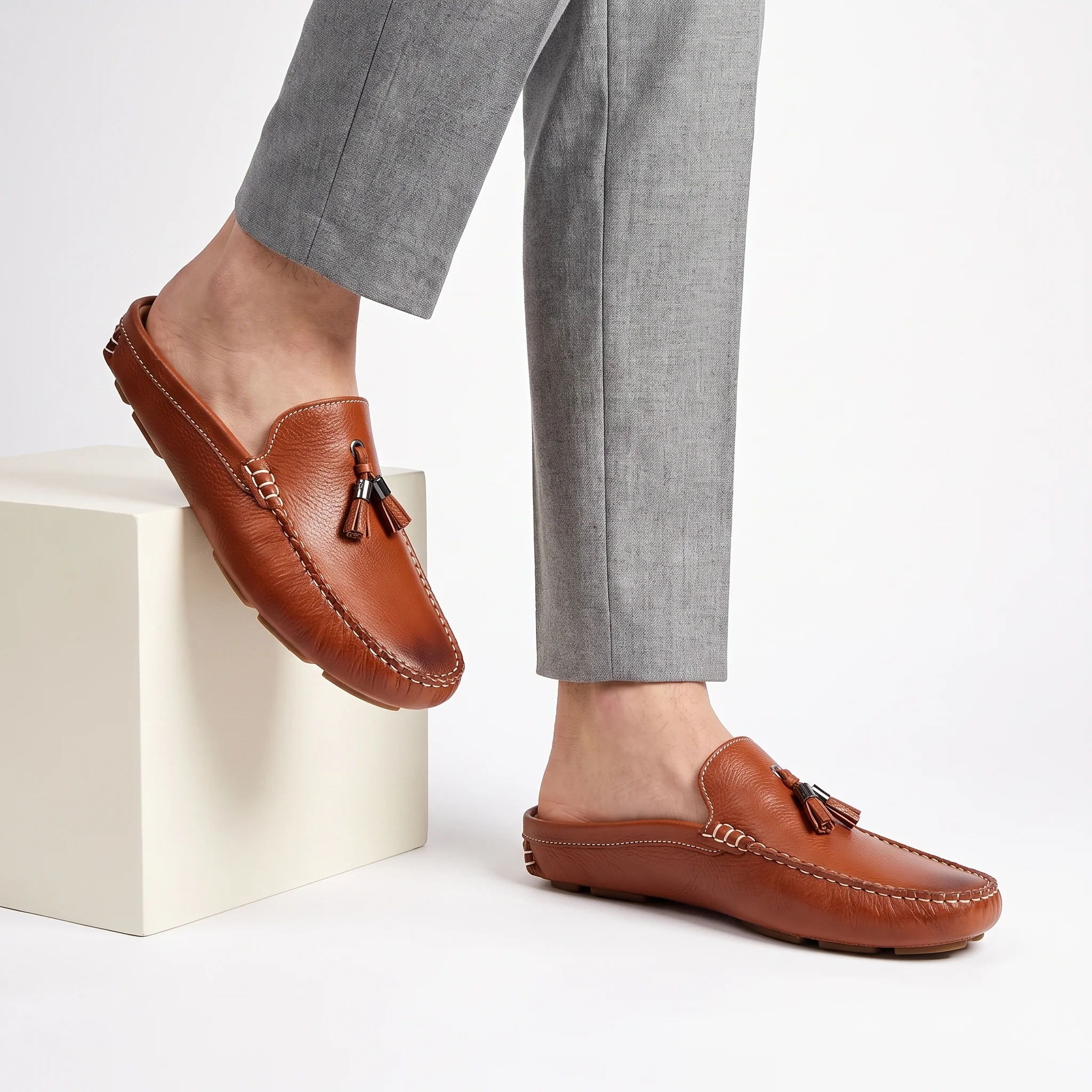 Cavendish Driving Loafer Mules - Image 8