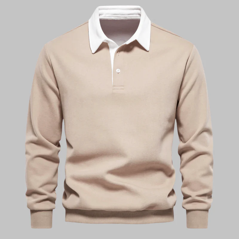 Classic Long-Sleeve Polo Sweater - Image 4