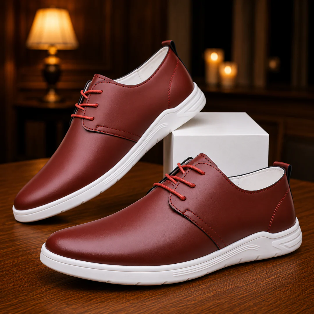 Cognac Leather Derby Sneaker - Image 3