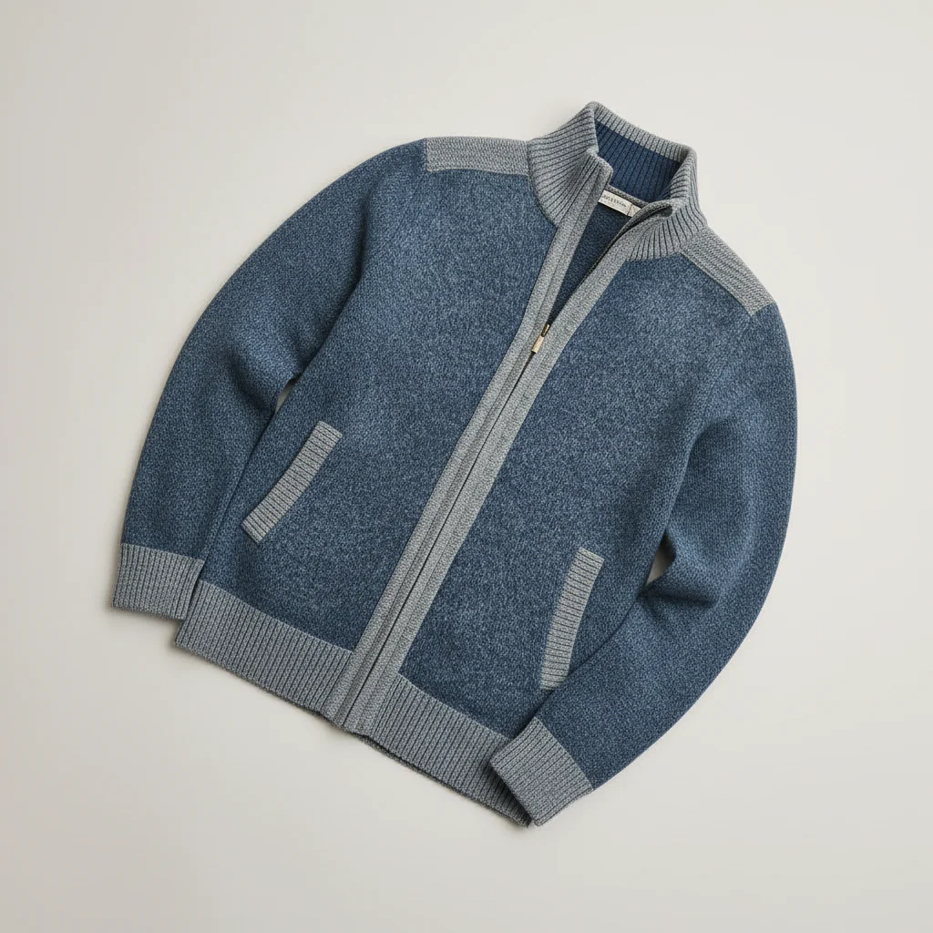 Contrast-Edge Knitted Sport Jacket - Image 6