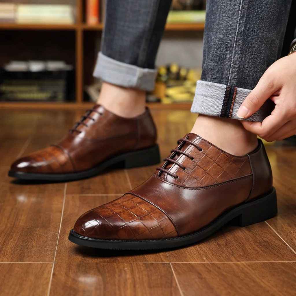 Crocodilian Pattern Dress Shoes - Image 3
