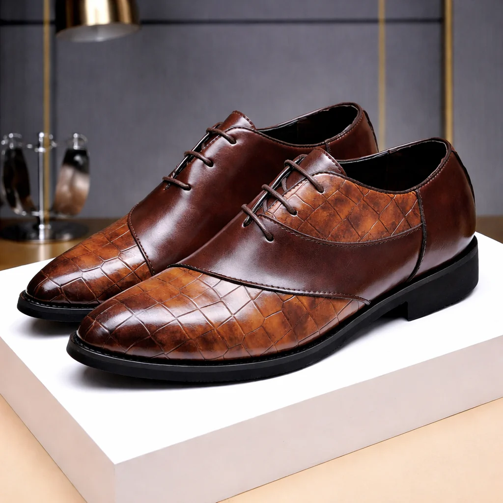 Crocodilian Pattern Dress Shoes - Image 4