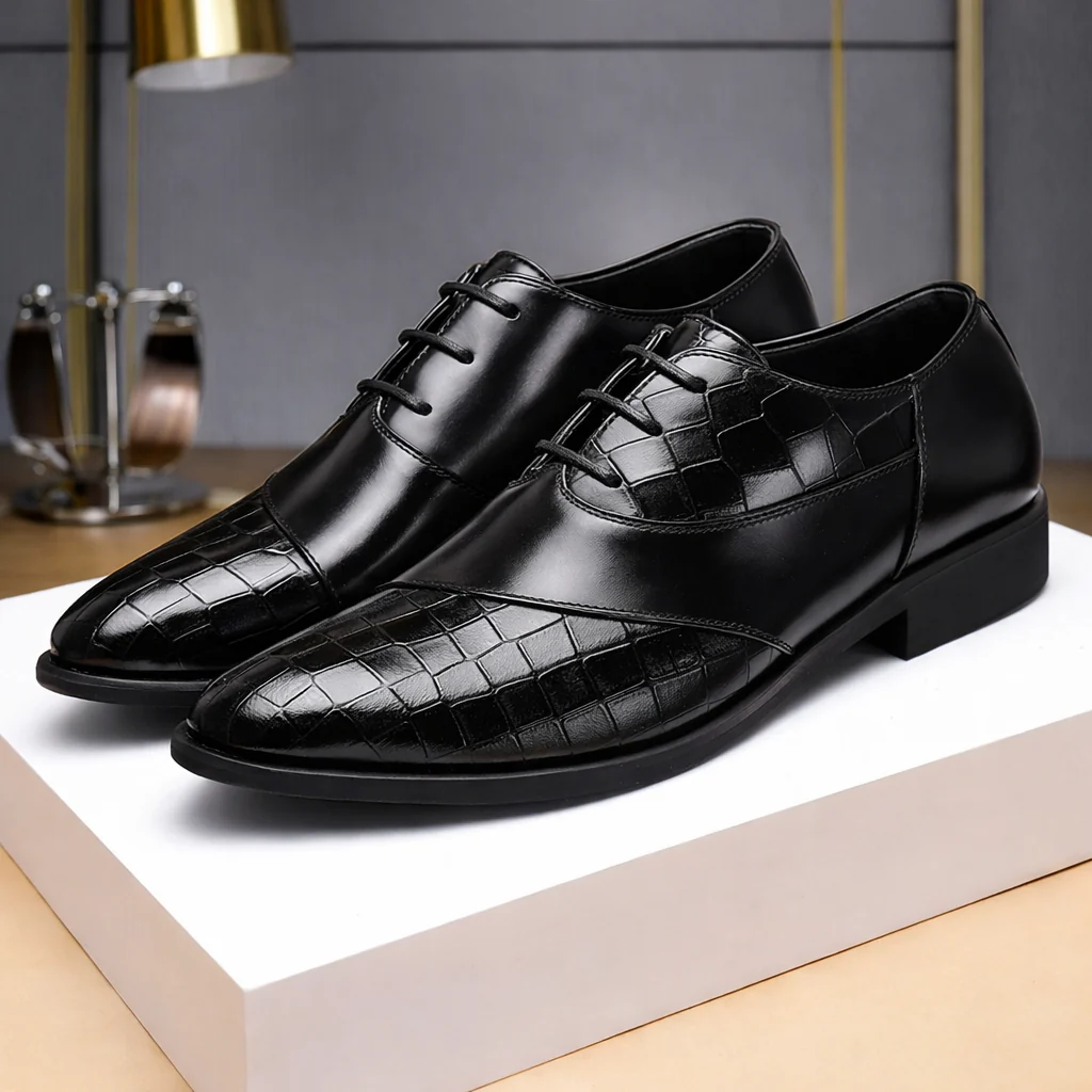 Crocodilian Pattern Dress Shoes - Image 5