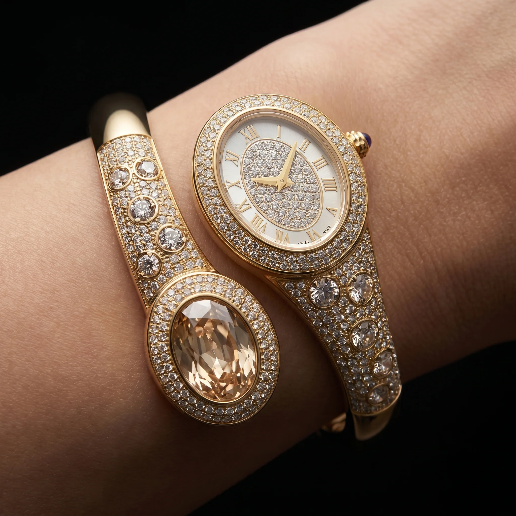 Crystal Bangle Watch - Image 7