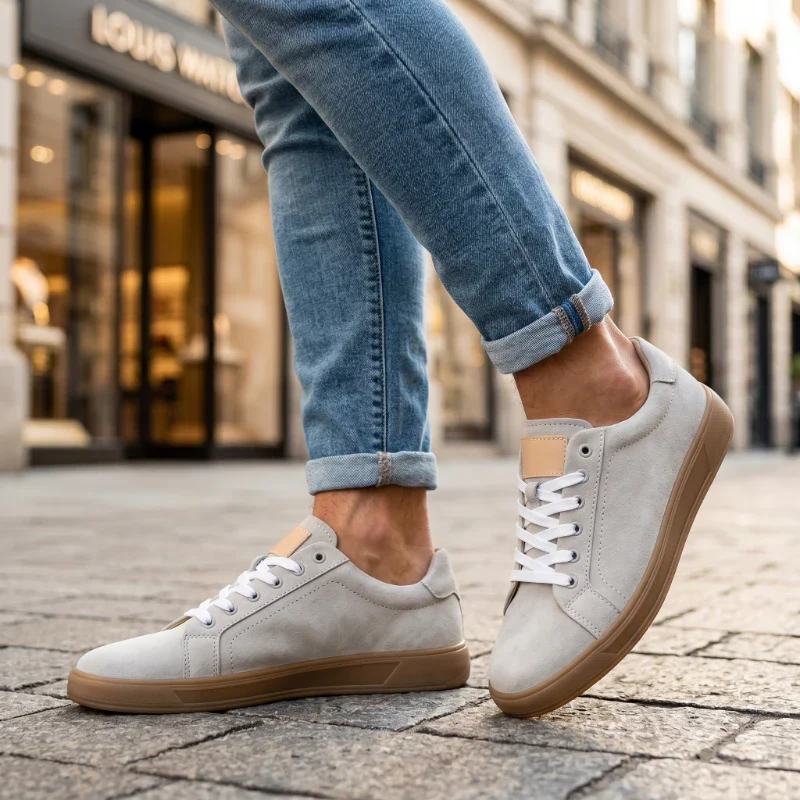 Dune Sable Suede Trainer - Image 2
