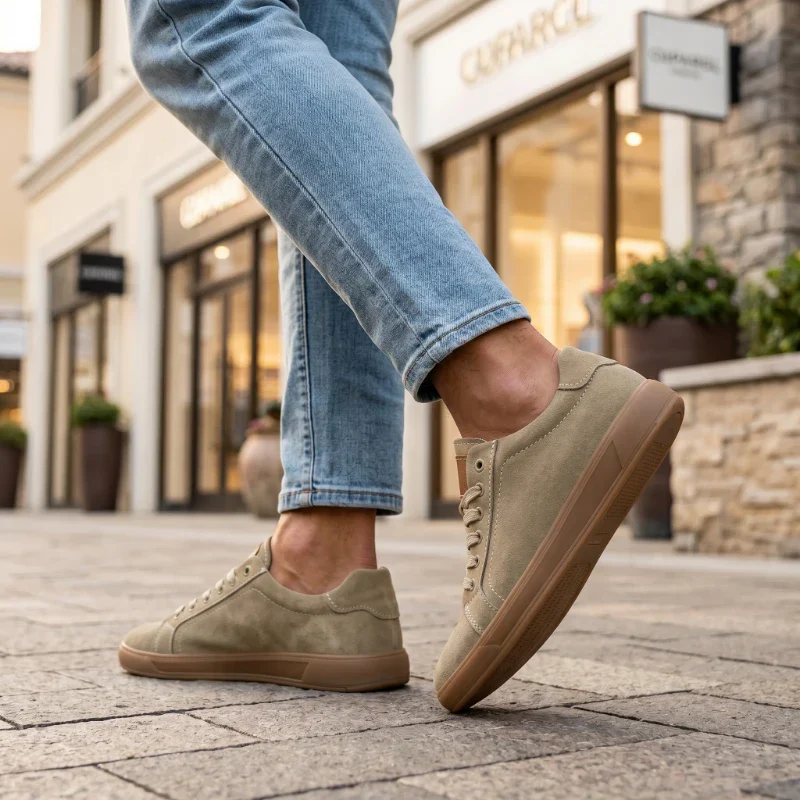 Dune Sable Suede Trainer - Image 3