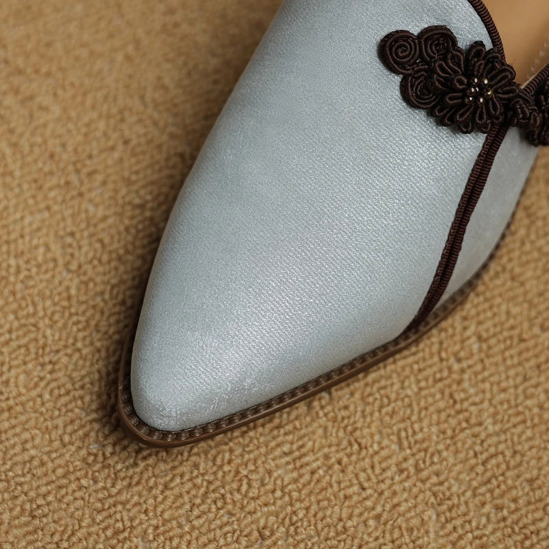 Embroidered Flower Mule - Image 14