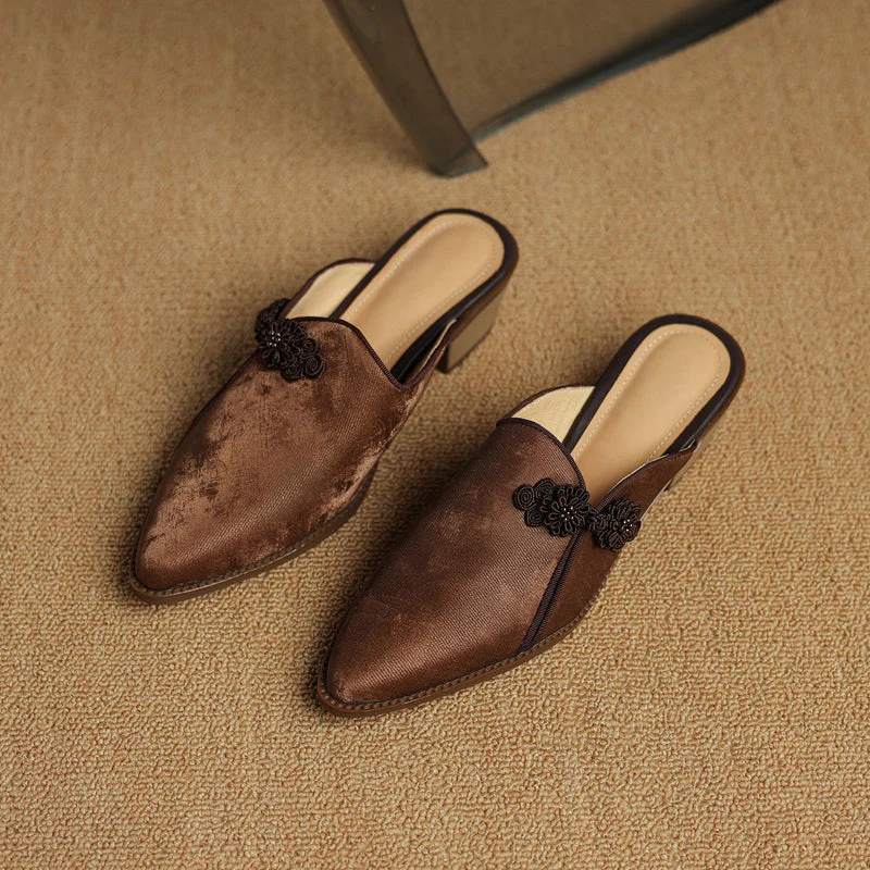 Embroidered Flower Mule - Image 9