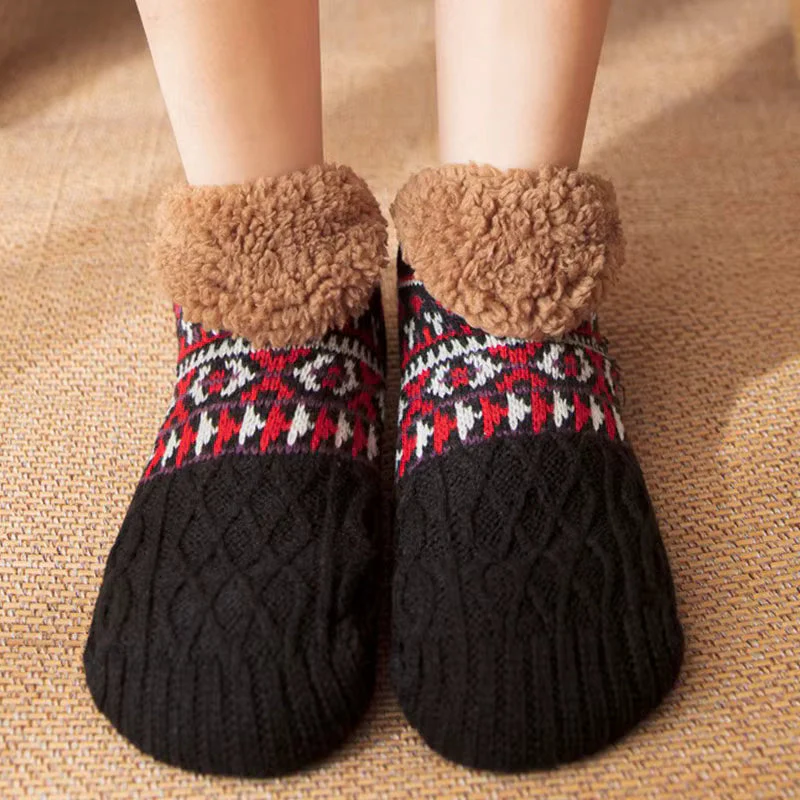 Fair Isle Fleece Slipper Sock - Image 13