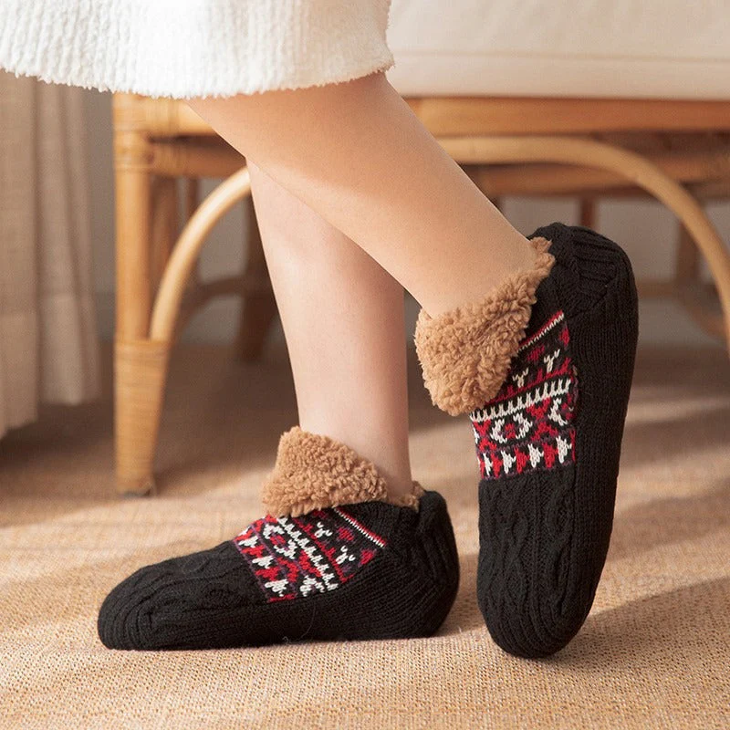 Fair Isle Fleece Slipper Sock - Image 14