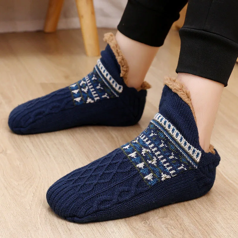 Fair Isle Fleece Slipper Sock - Image 6