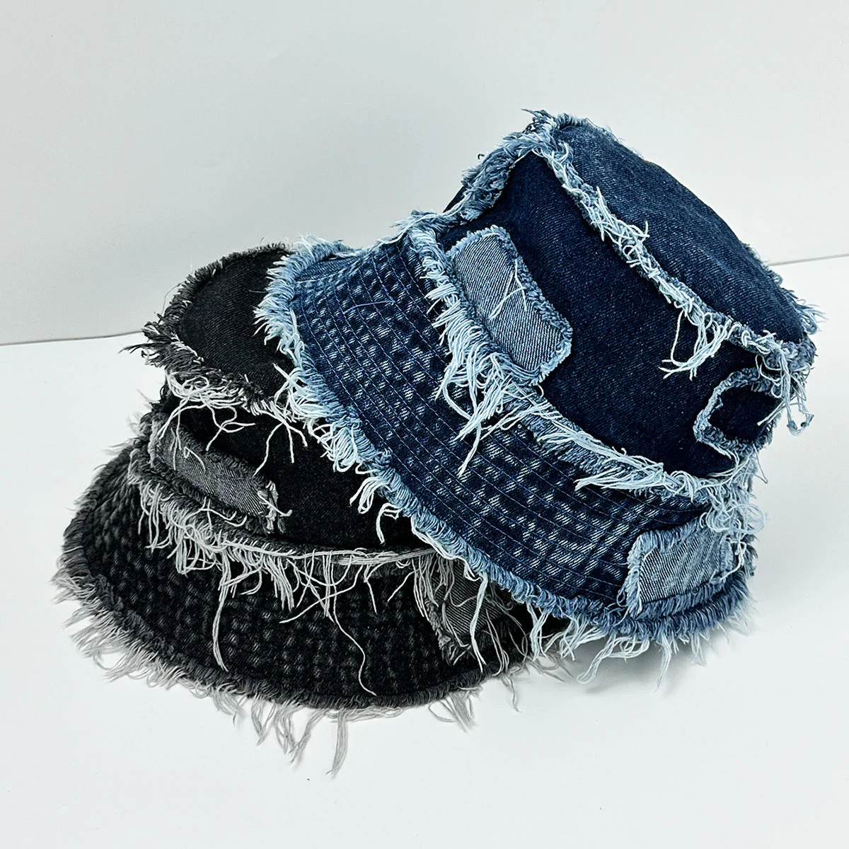 Frayed-Edge Denim Bucket Hat - Image 10