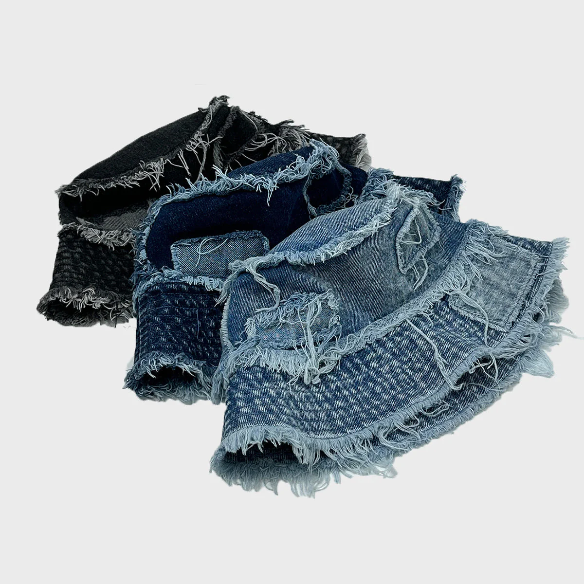 Frayed-Edge Denim Bucket Hat - Image 11
