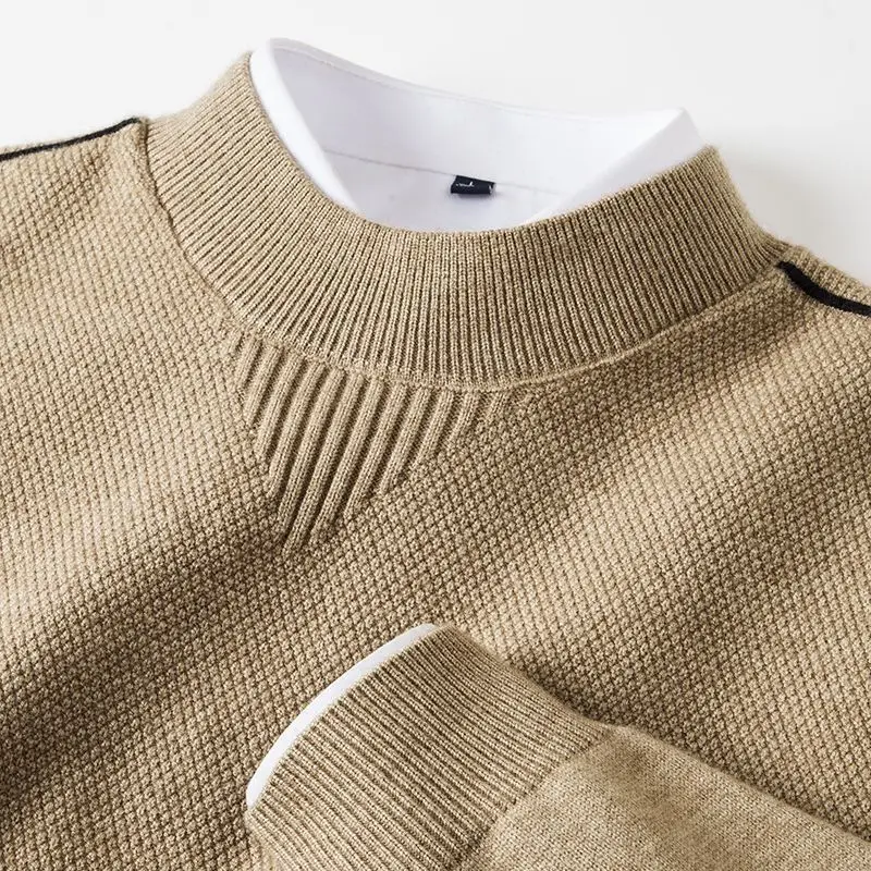 Geometric Rib Crewneck Sweater - Image 2