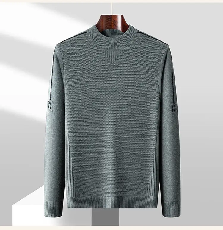 Geometric Rib Crewneck Sweater - Image 6