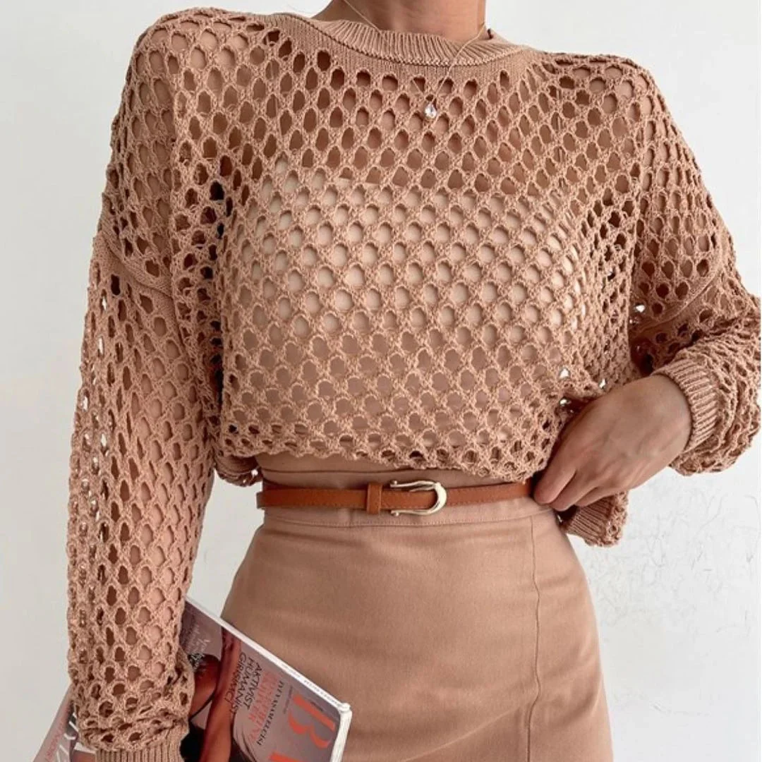 Grotto Mesh Crop Knit - Image 4