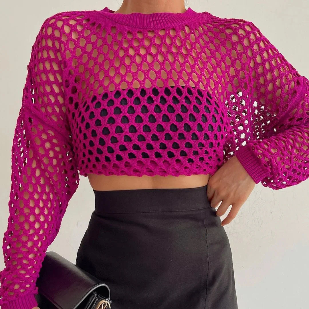 Grotto Mesh Crop Knit - Image 5