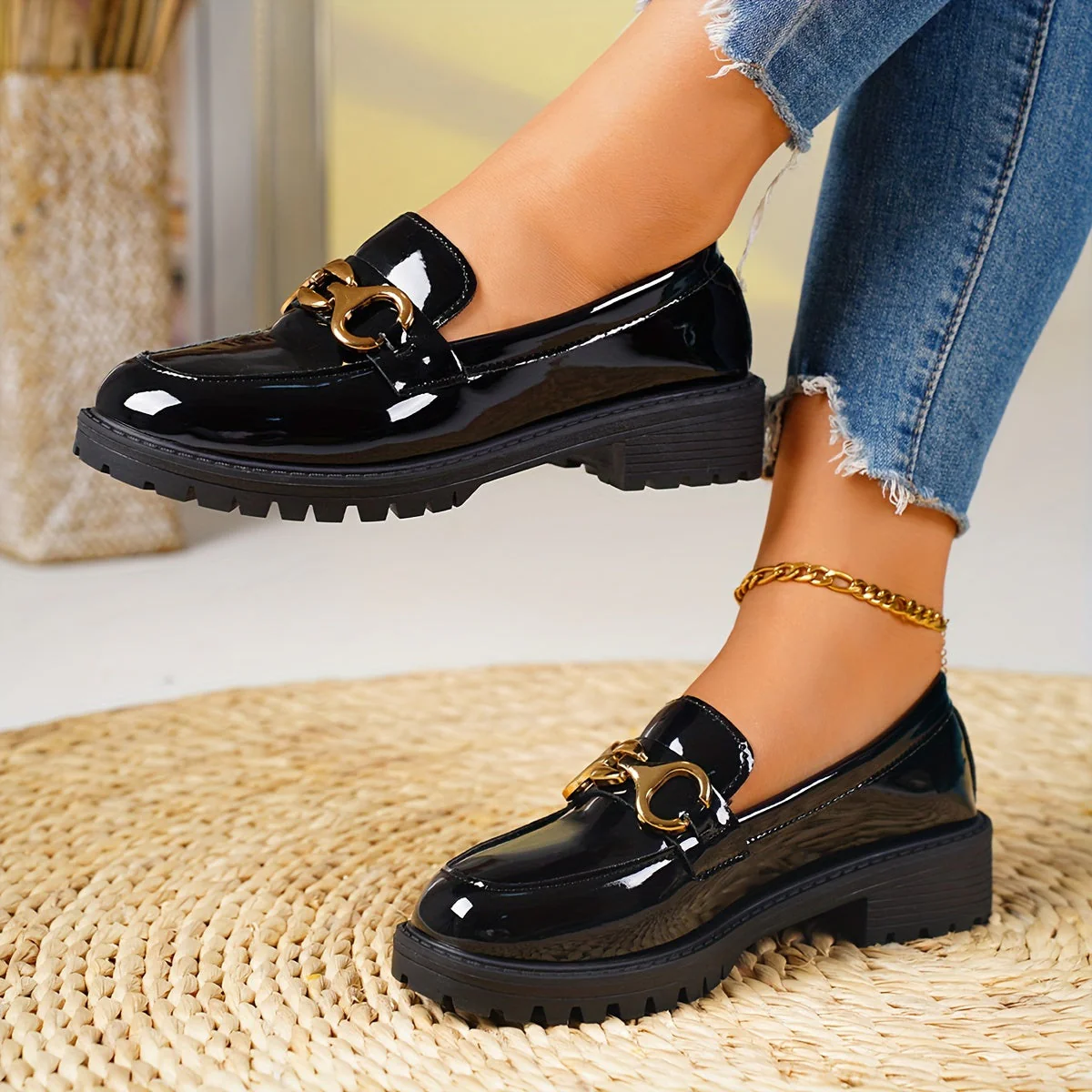 High-Shine Horsebit Chunky Loafer - Image 17