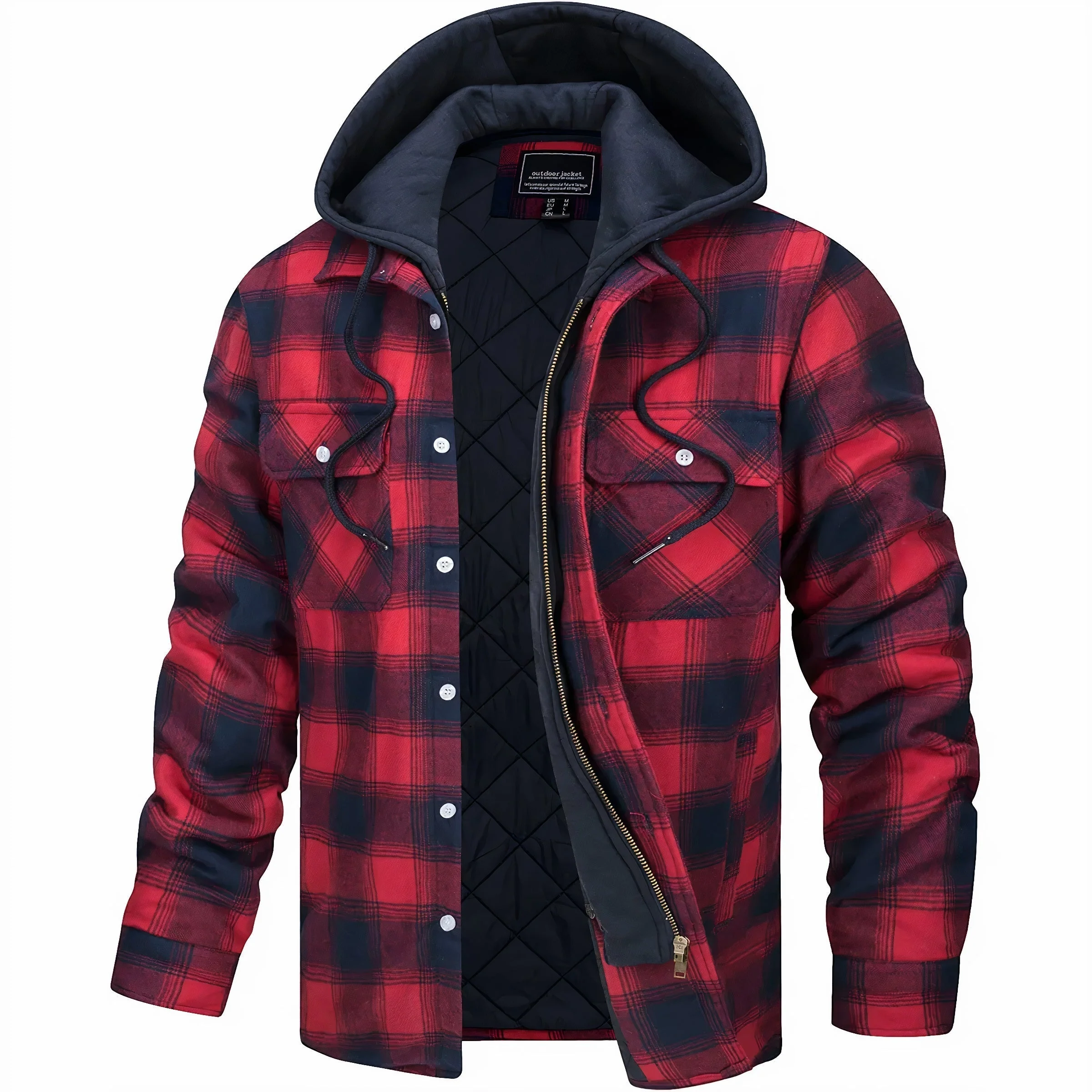 Hooded Flannel Jacket - Image 2