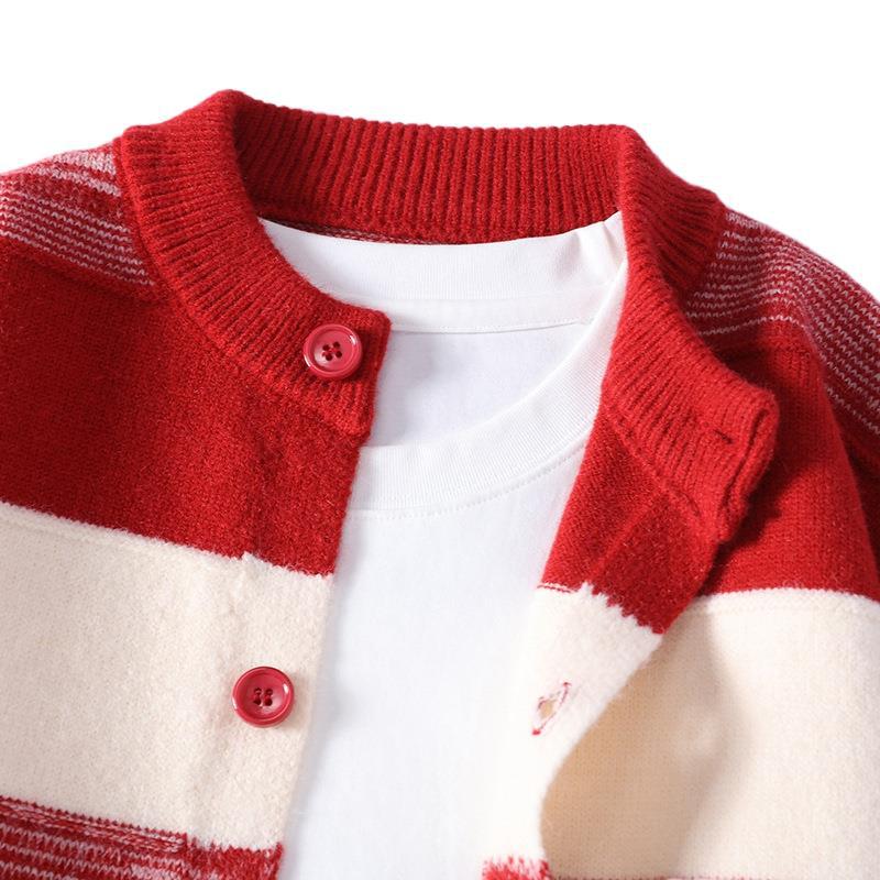 Horizontal Stripe Wool Cardigan - Image 5