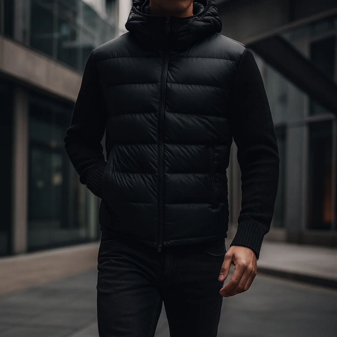 Hybrid Knit Sleeve Down Jacket - Image 4