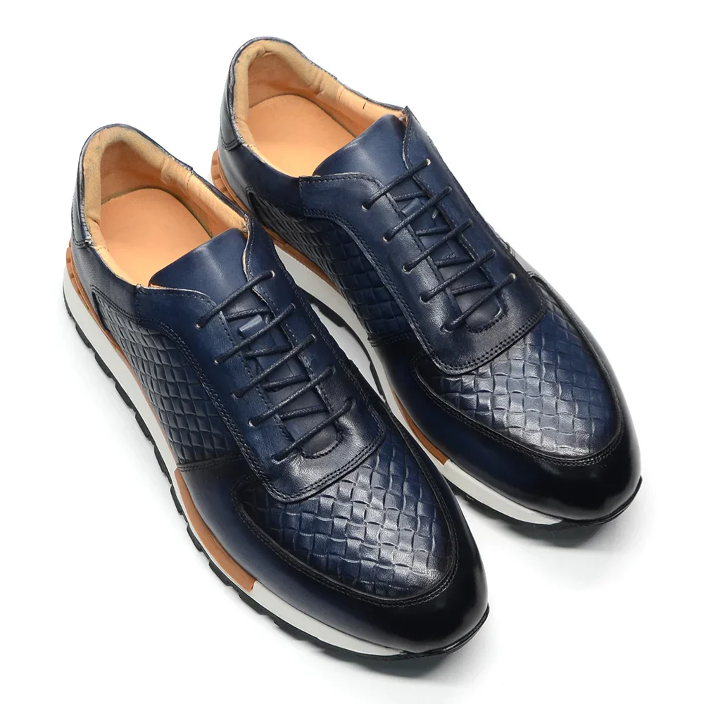 Intrecciato Genuine Leather Sneakers - Image 10