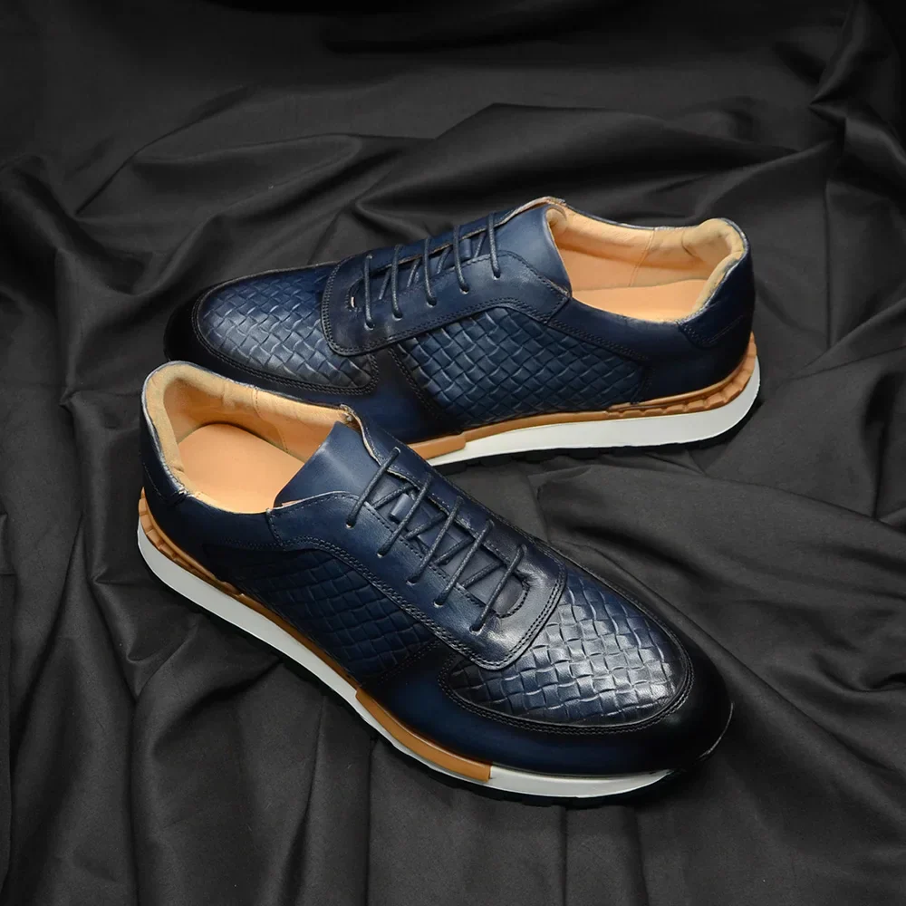Intrecciato Genuine Leather Sneakers - Image 11