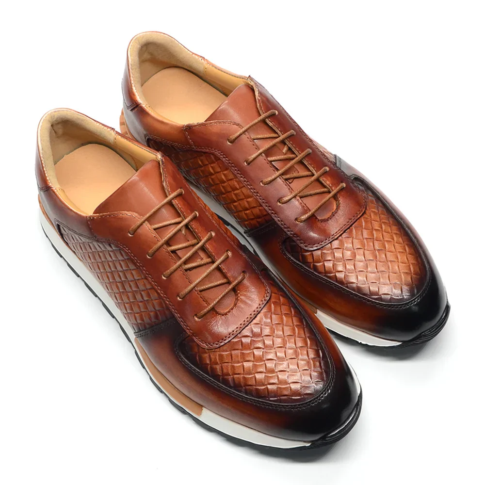 Intrecciato Genuine Leather Sneakers - Image 8