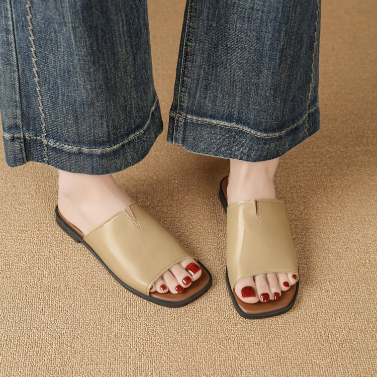 Isola Padded Leather Flat Slide - Image 10