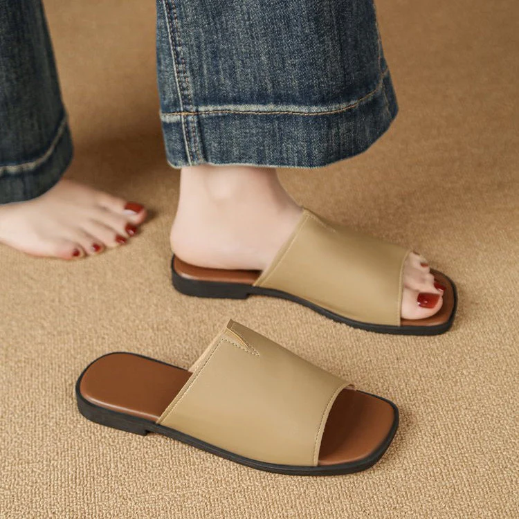 Isola Padded Leather Flat Slide - Image 11